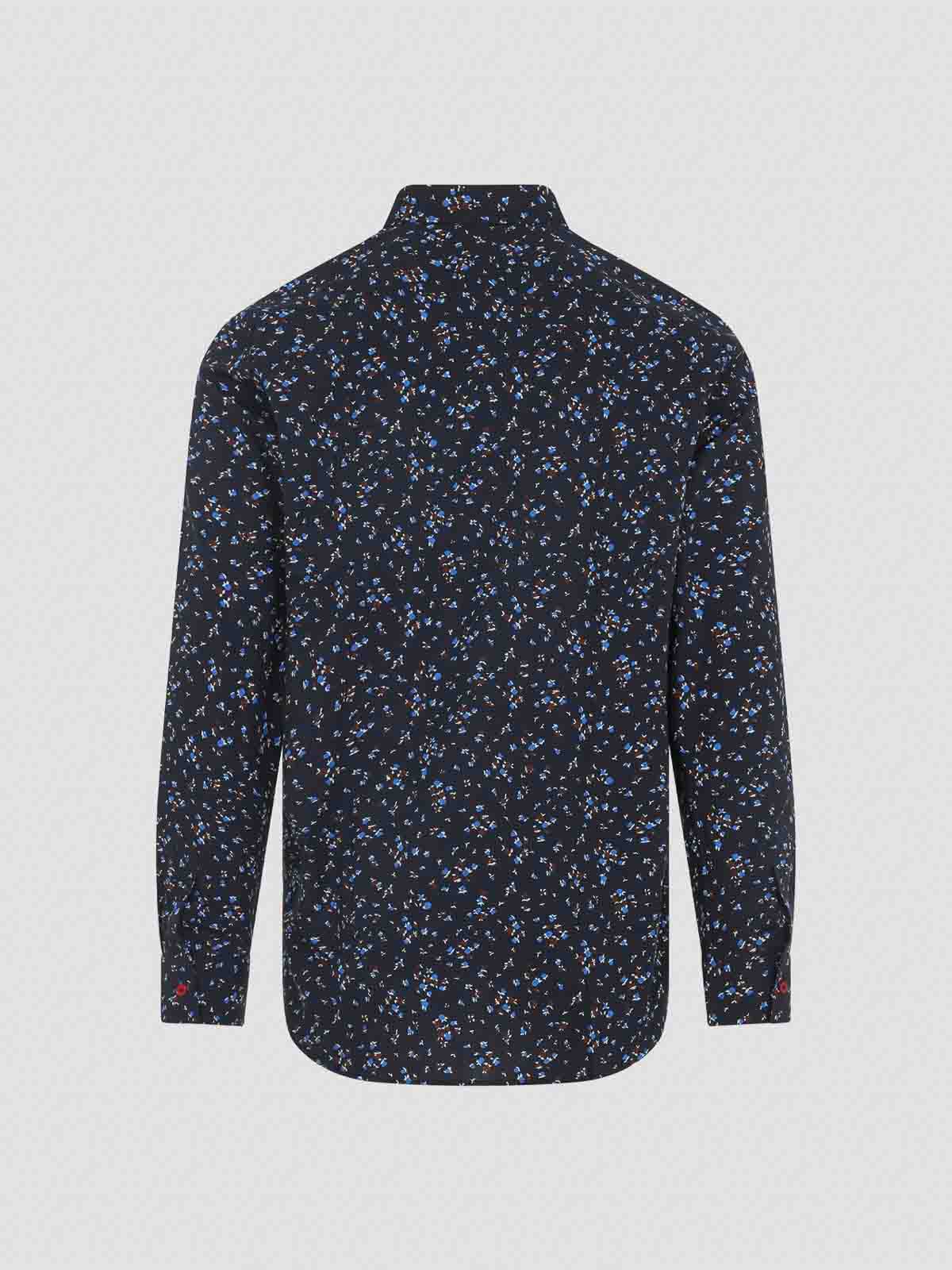 Paul Smith Regular Fit Blue Cotton Shirt In Blue