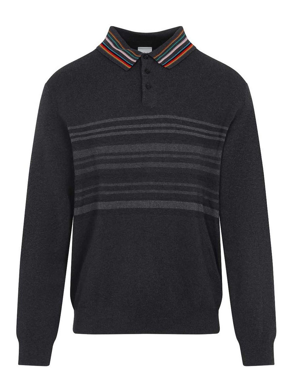 Paul Smith Ls Polo In Black