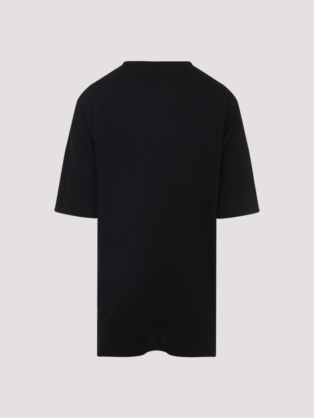 Rick Owens Black Cotton Jumbo Short Sleeves T-shirt In Black