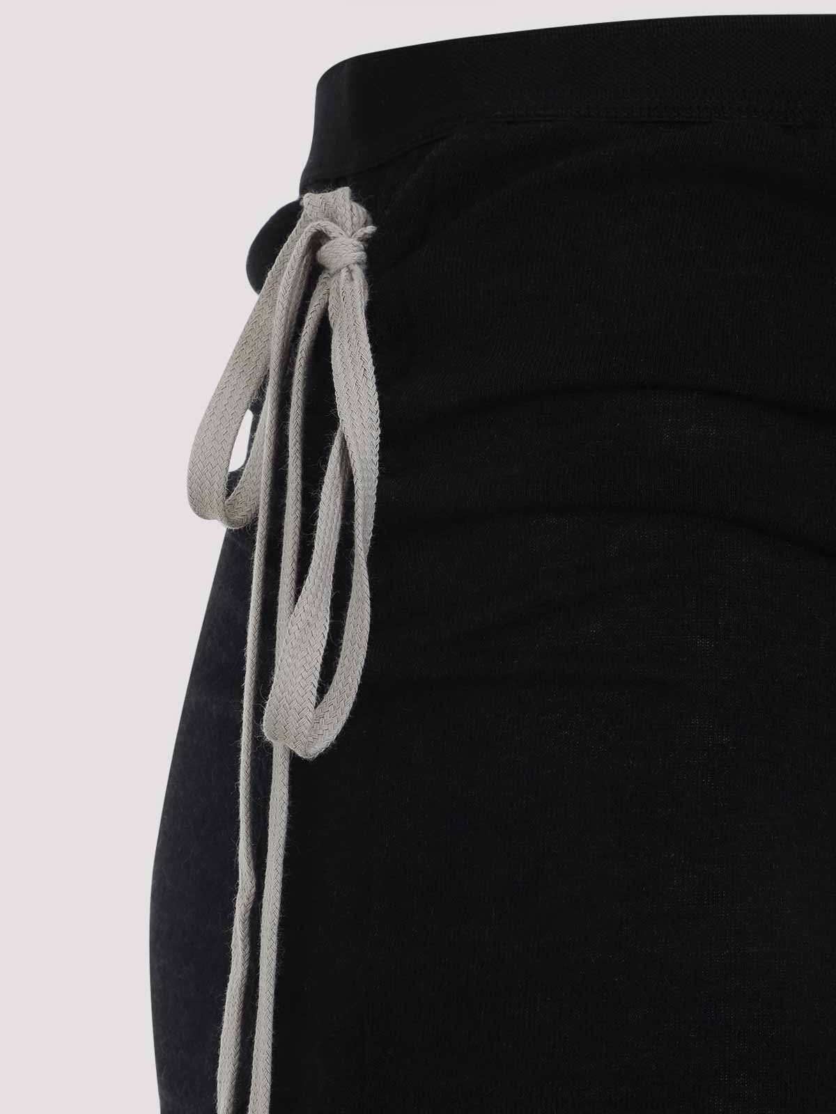 Rick Owens Flowing Maxi Skirt With Sheer Panel And High Waist In Black