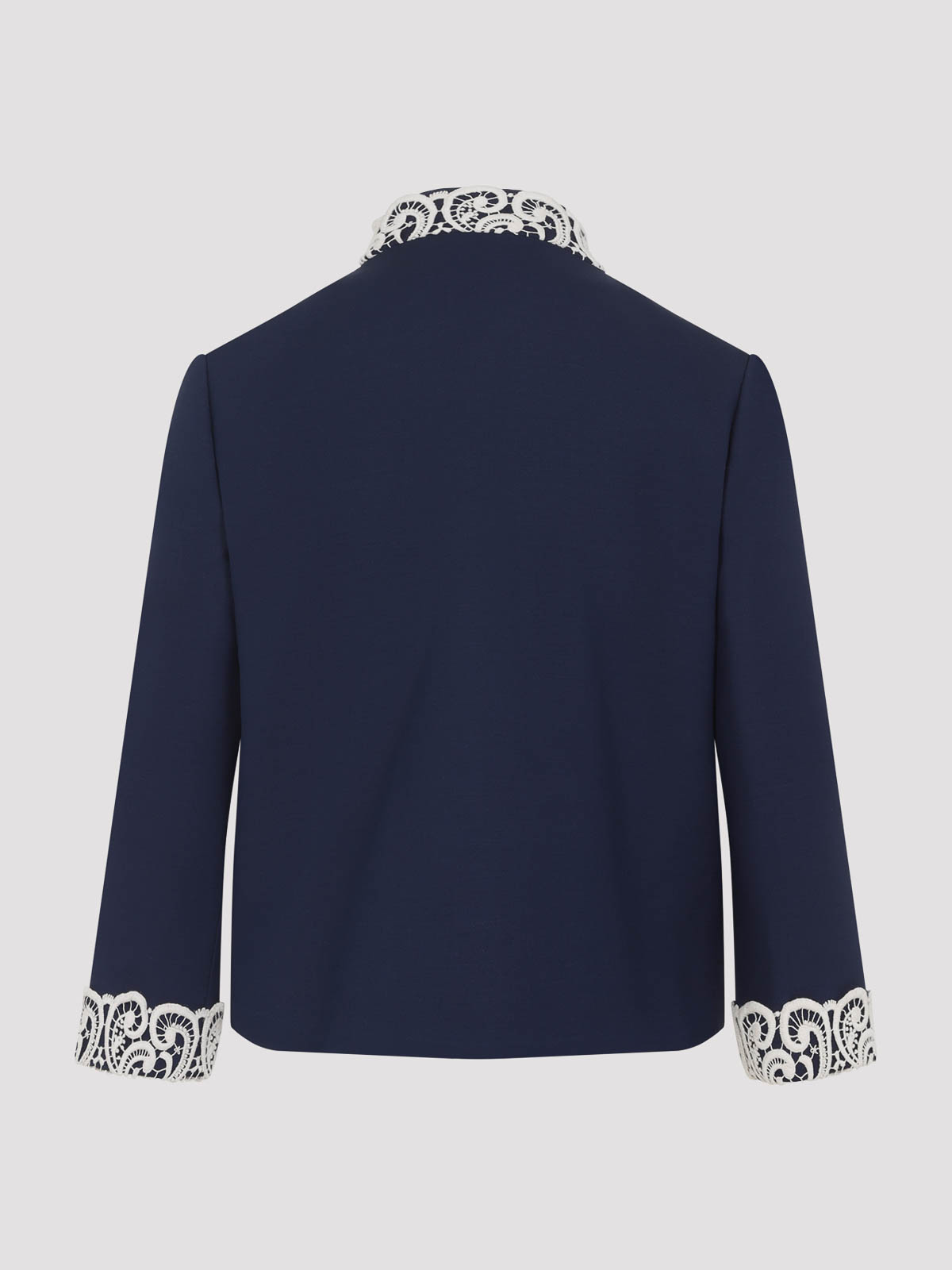 Valentino Virgin Wool Jacket In Blue