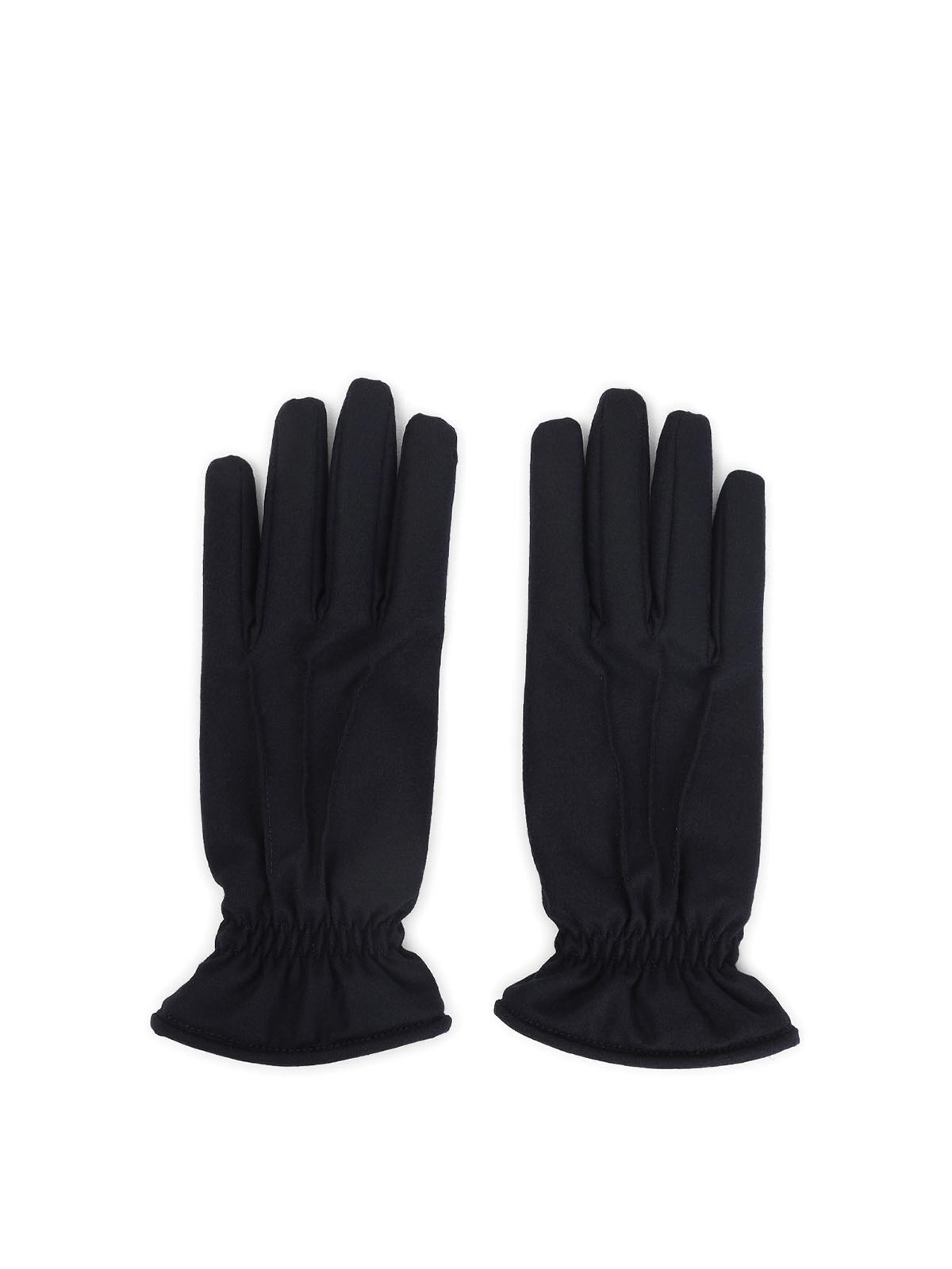 Brioni Cashmere Blend Gloves Elastic Cuffs In Black