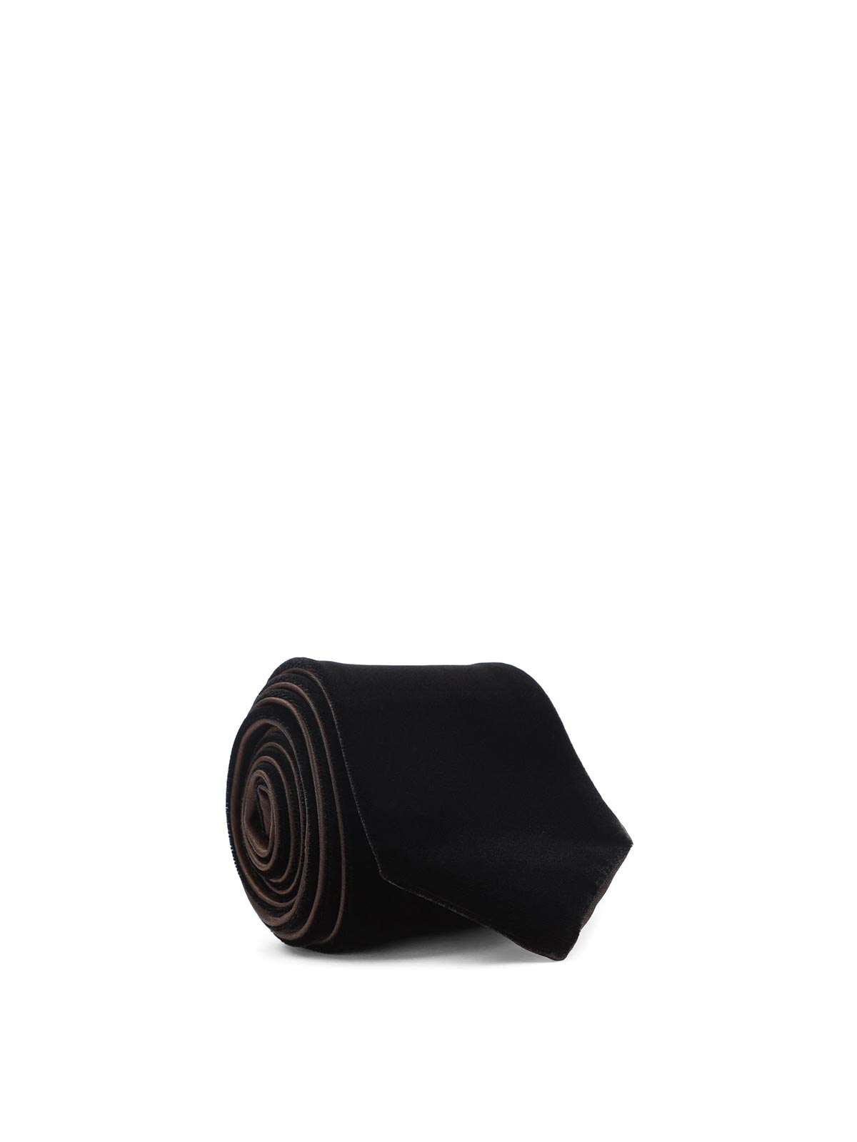 Giorgio Armani Smooth Texture Tonal Stitching Slim Tie In Black
