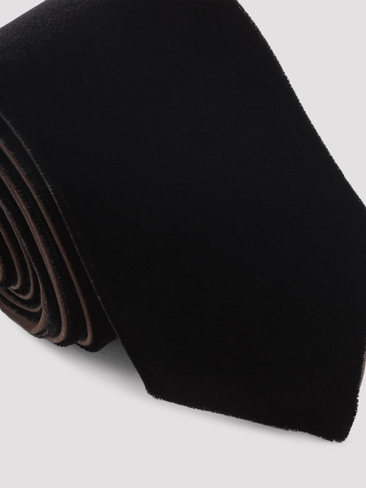 Giorgio Armani Smooth Texture Tonal Stitching Slim Tie In Black