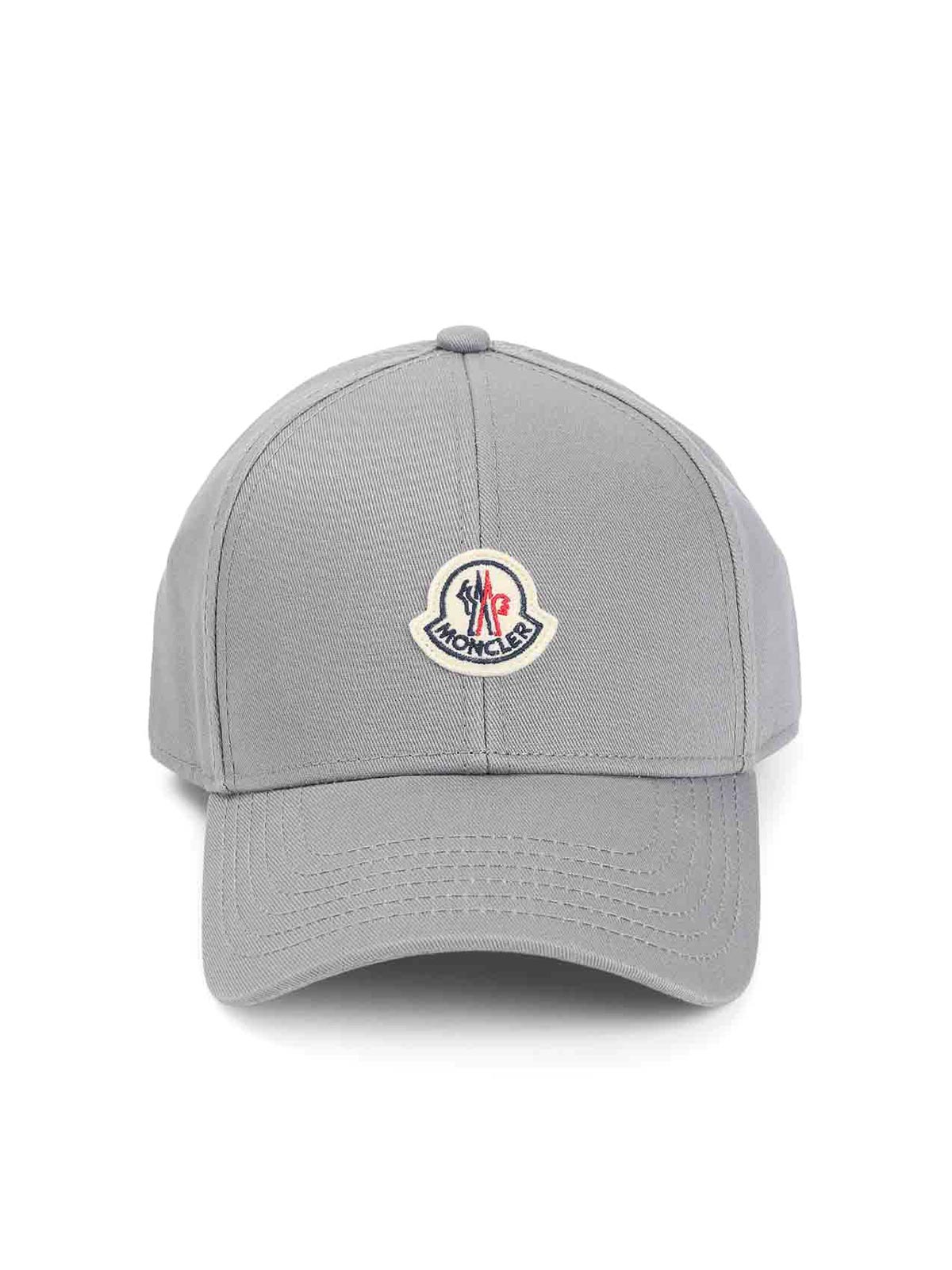 Moncler Classic Six-panel Cap With Logo Patch In White