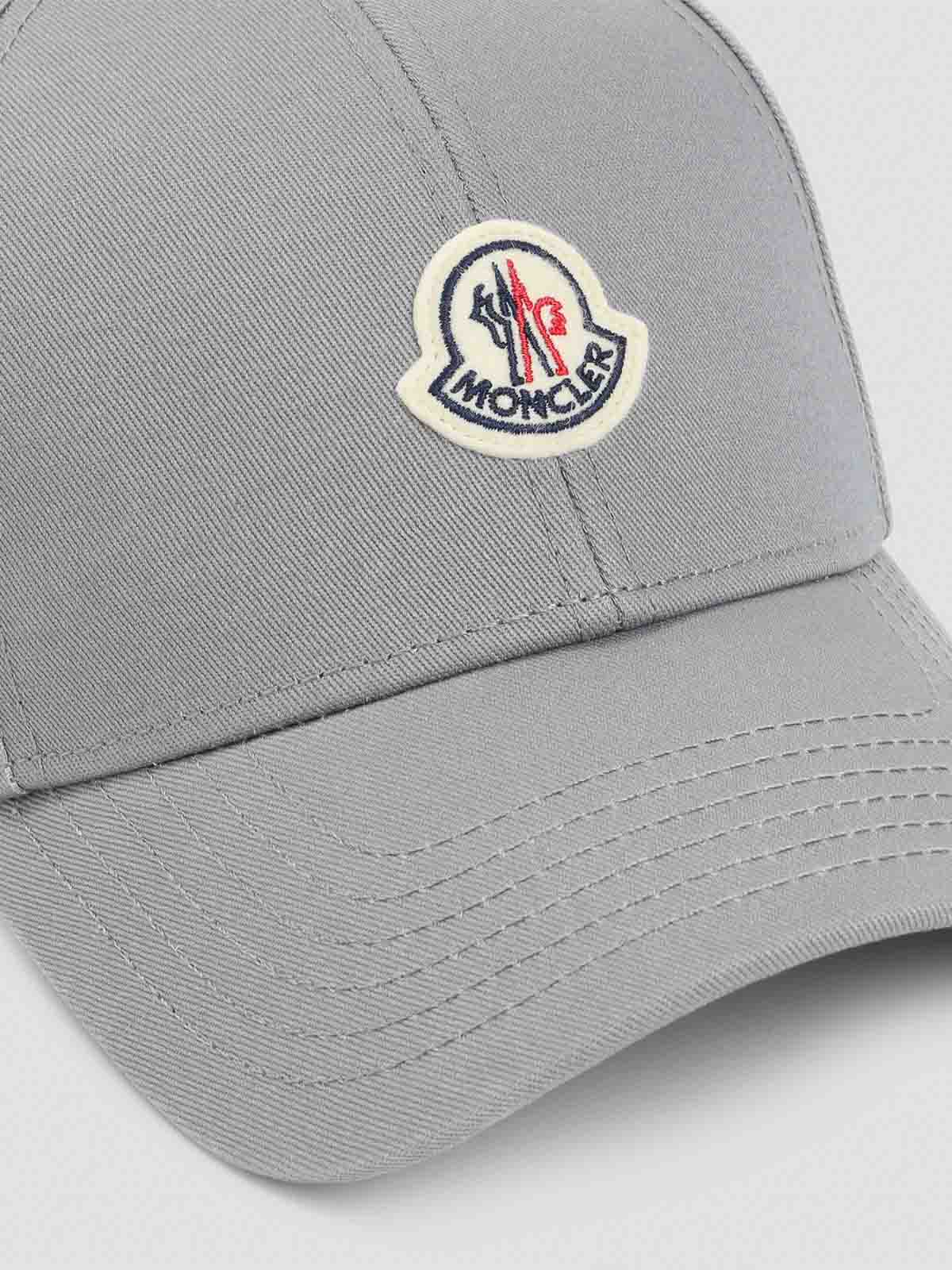 Moncler Classic Six-panel Cap With Logo Patch In White