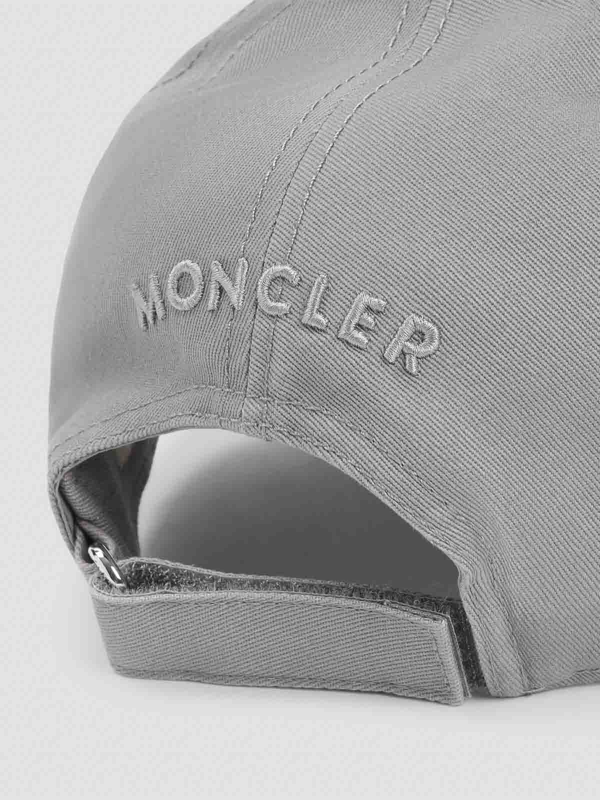 Moncler Classic Six-panel Cap With Logo Patch In White