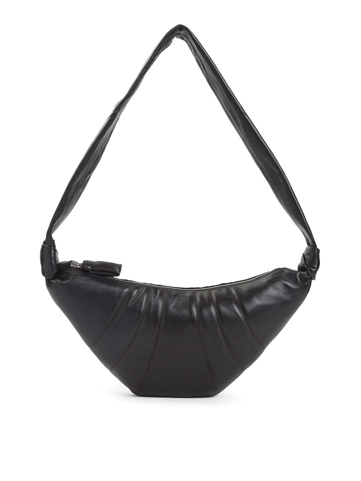 Lemaire Leather Medium Croissant Bag In Brown