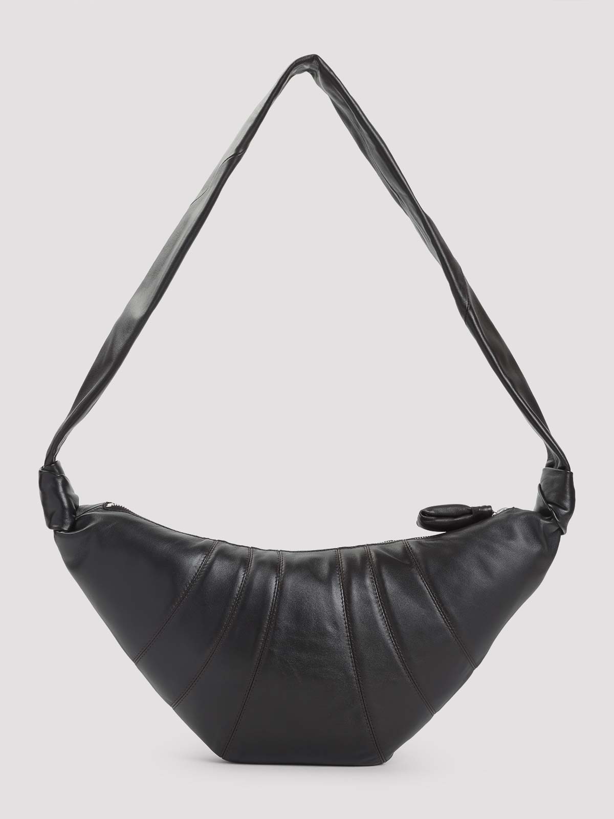 Lemaire Leather Medium Croissant Bag In Brown