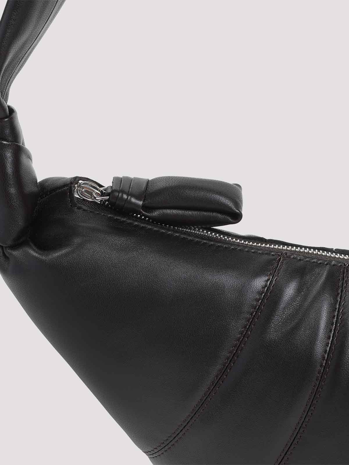 Lemaire Leather Medium Croissant Bag In Brown