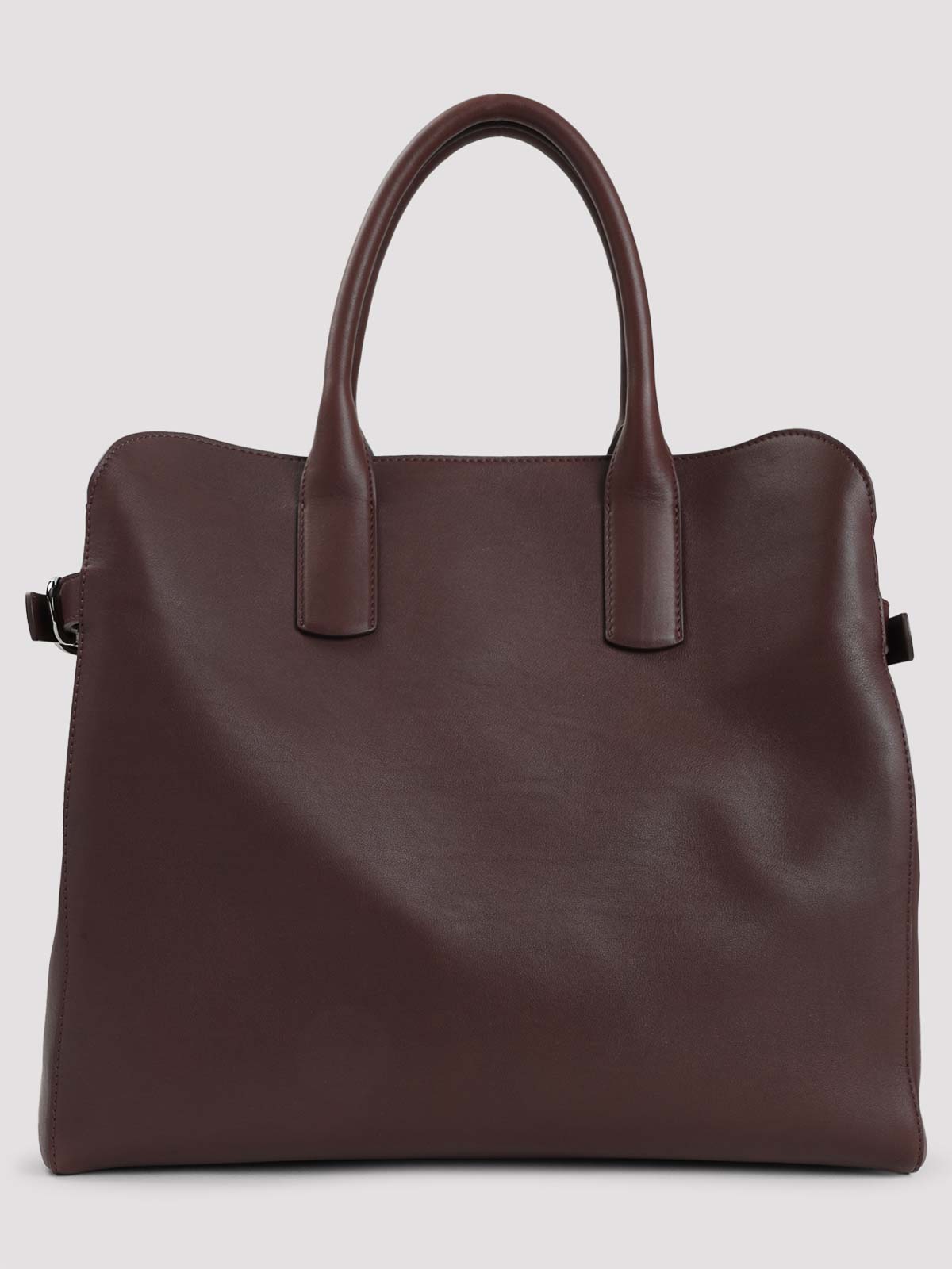 Giorgio Armani Calf Leather Expandable Shoulder Bag In Red