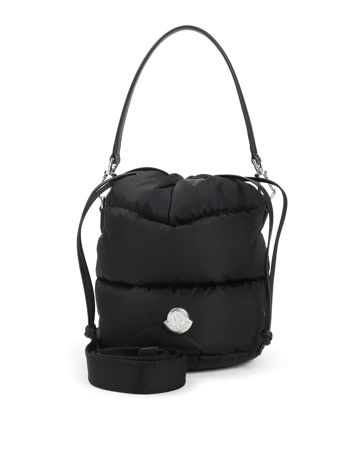 Moncler Caradoc Quilted Bucket Bag With Top Handle In Black
