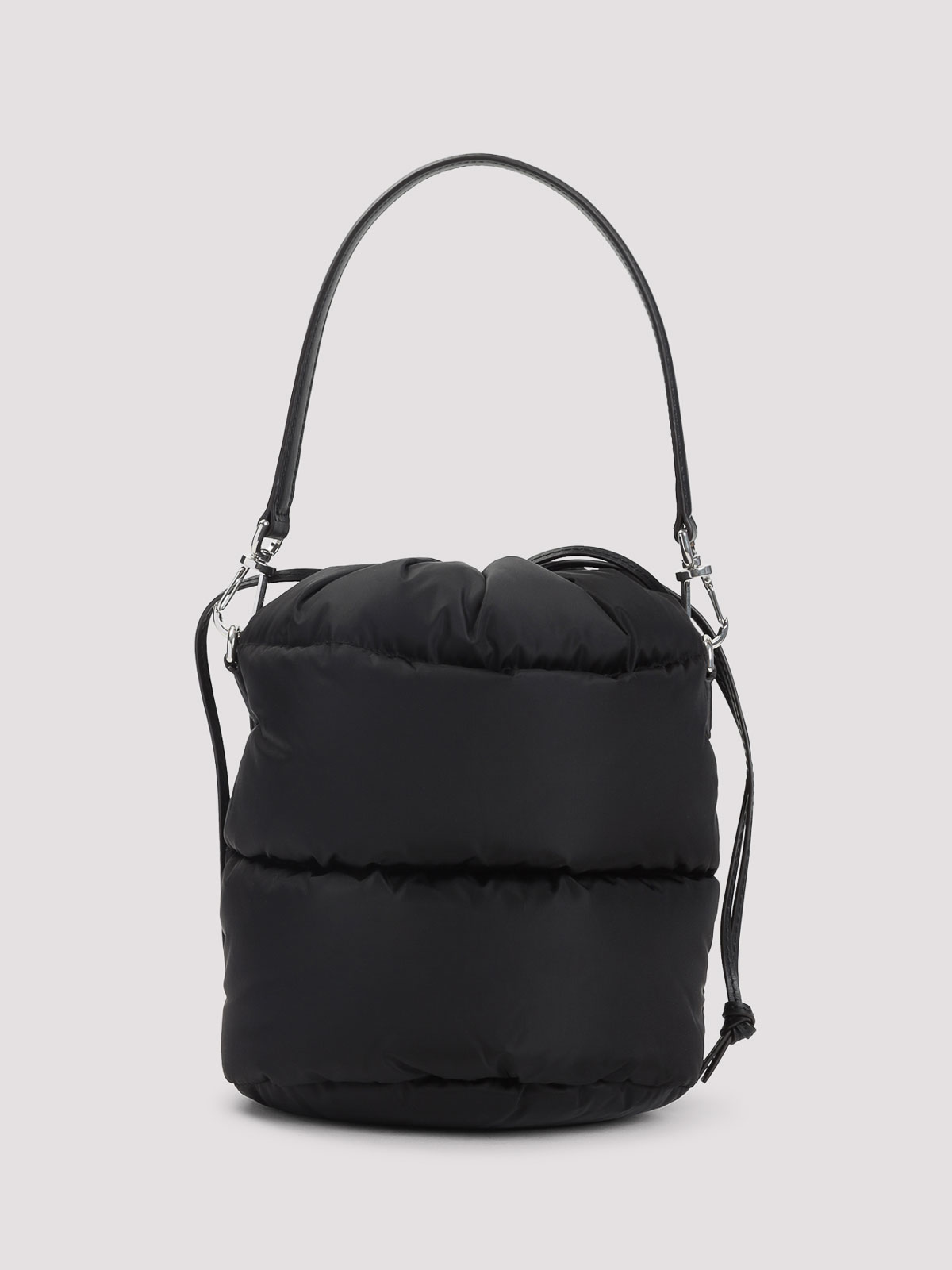 Moncler Caradoc Quilted Bucket Bag With Top Handle In Black