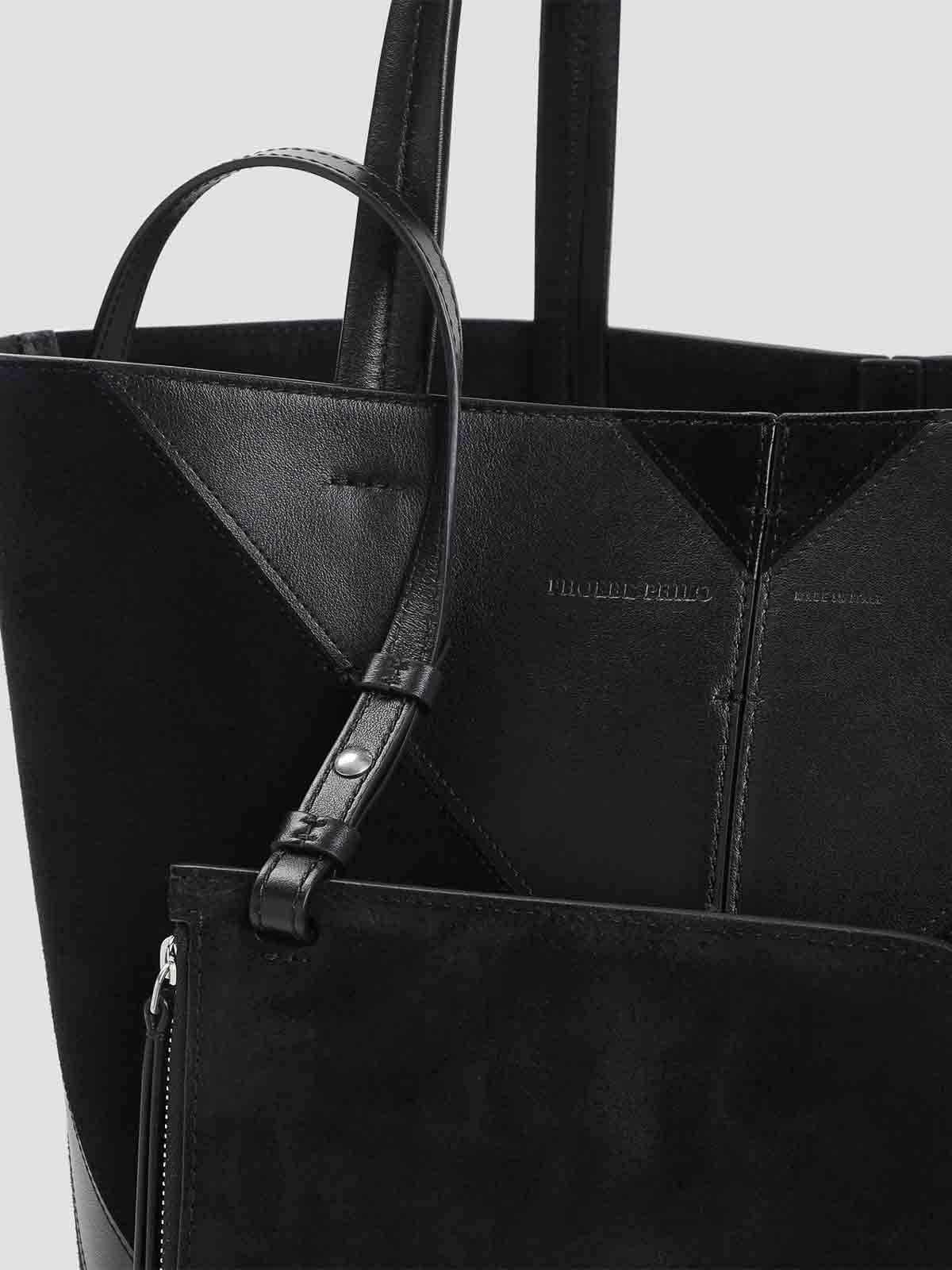 Phoebe Philo Pot Cabas Tote Bag In Black