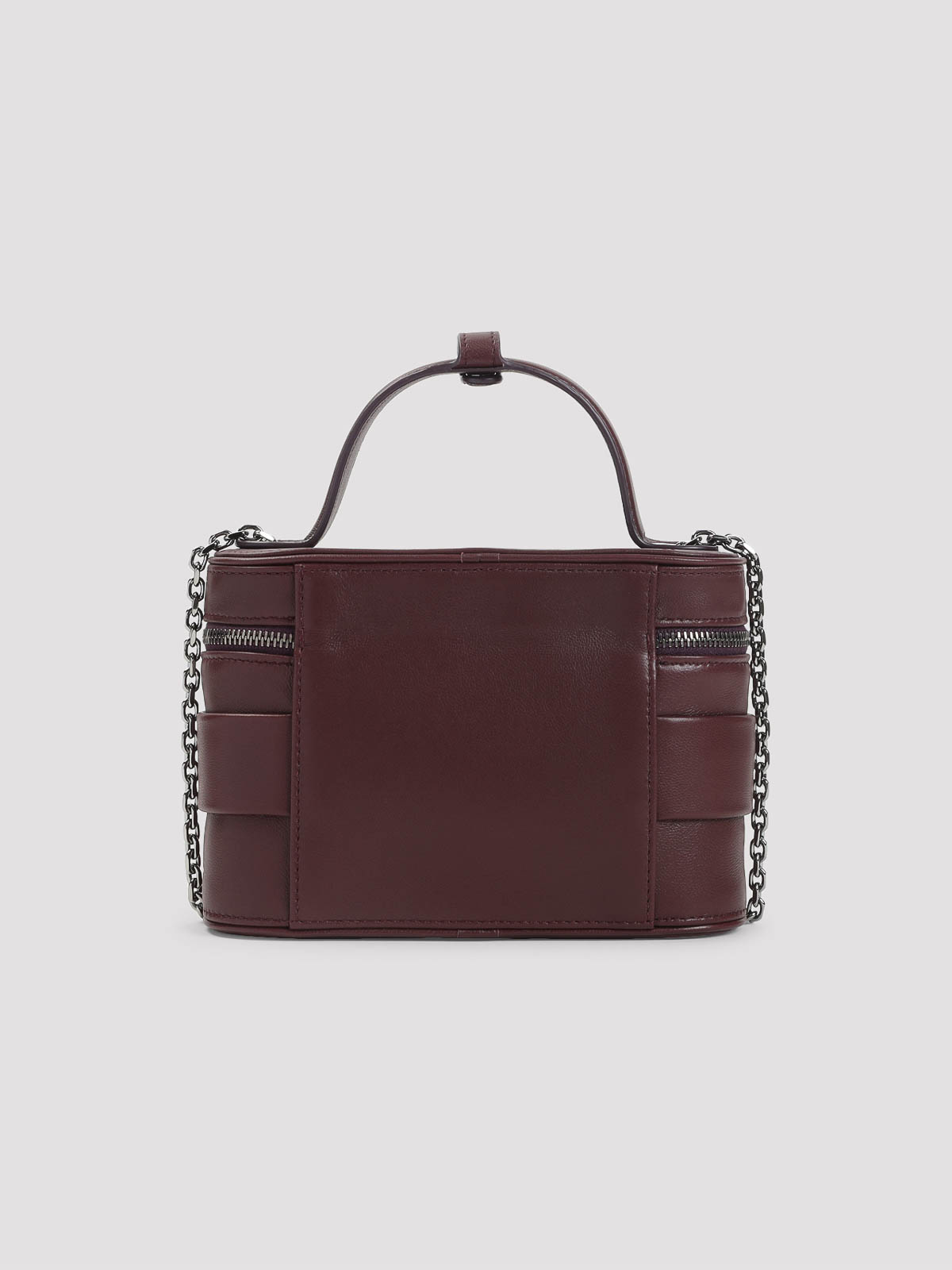 Roger Vivier Vanity Bag Bordeaux With Rhinestone Buckle In Red