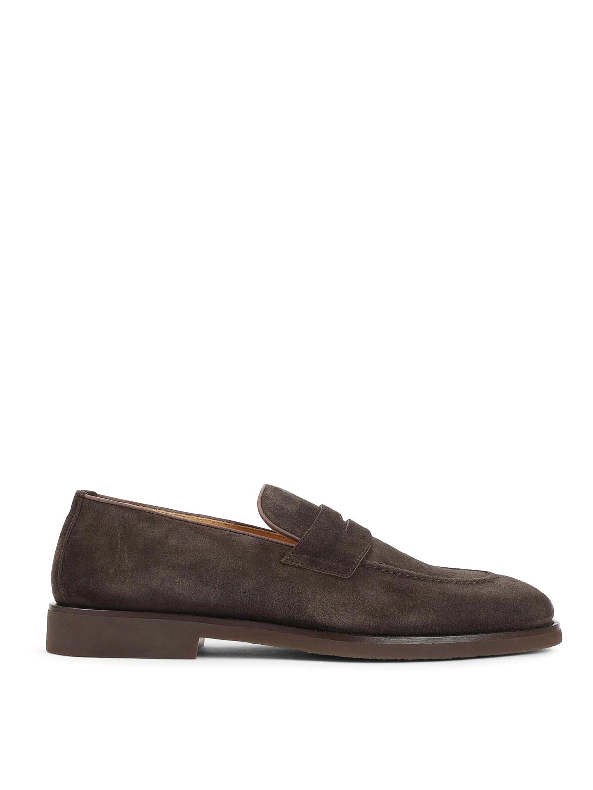 Brunello Cucinelli Suede Loafers In Brown