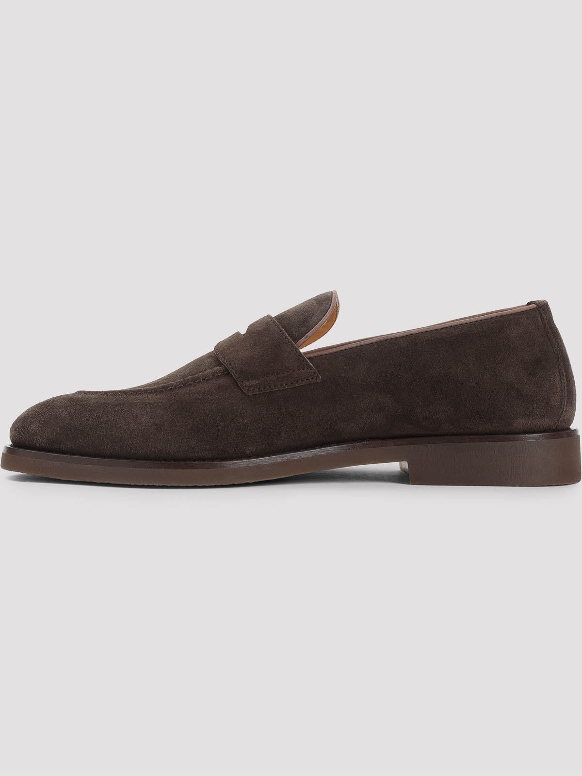 Brunello Cucinelli Suede Loafers In Brown