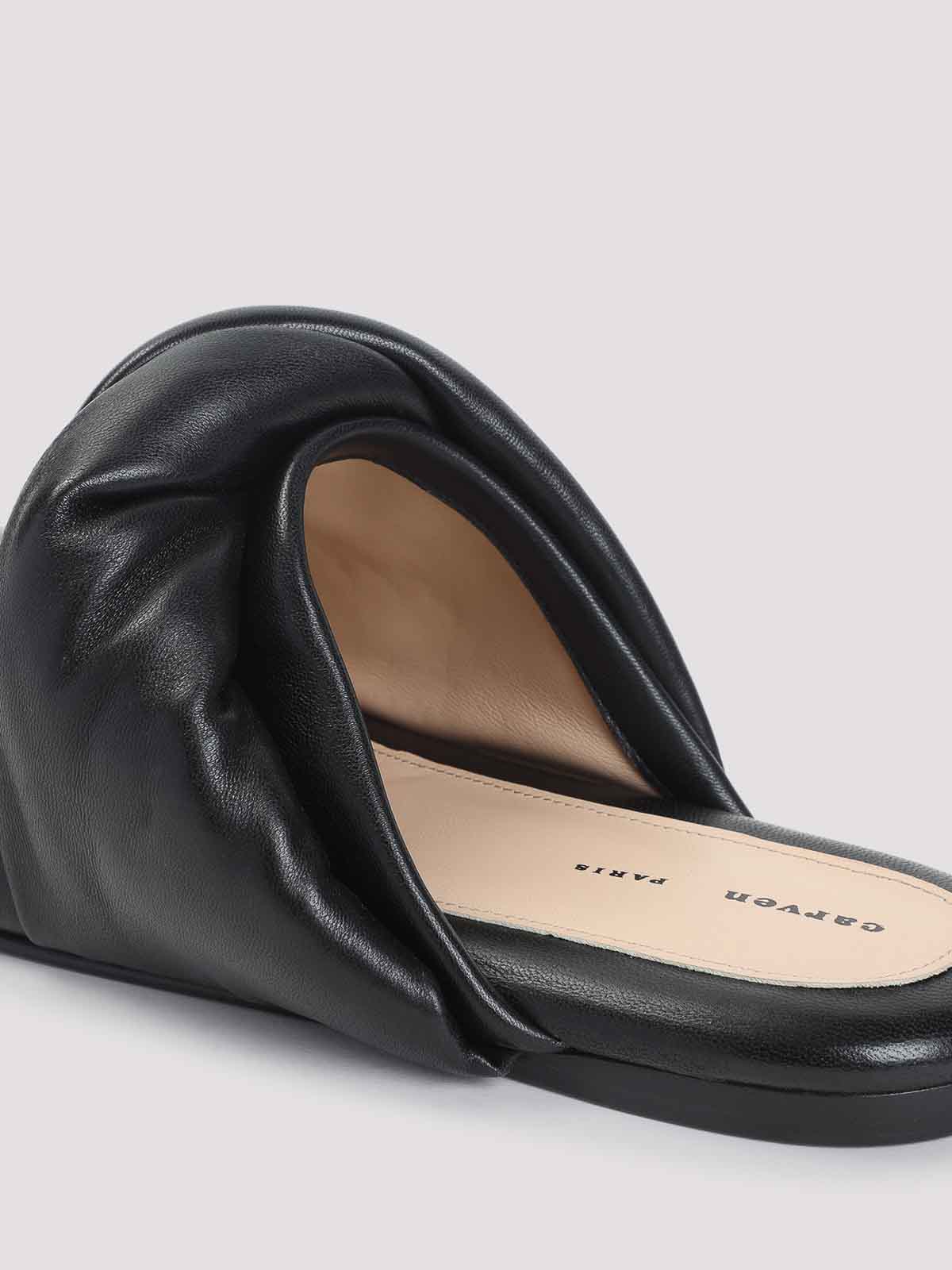 Carven Garnier Knotted Mules In Black