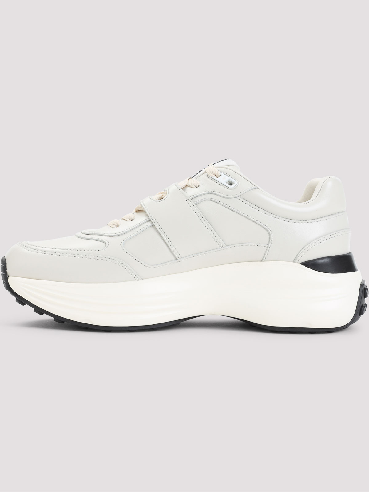 Tod's Sneakers In Leather And Fabric In White