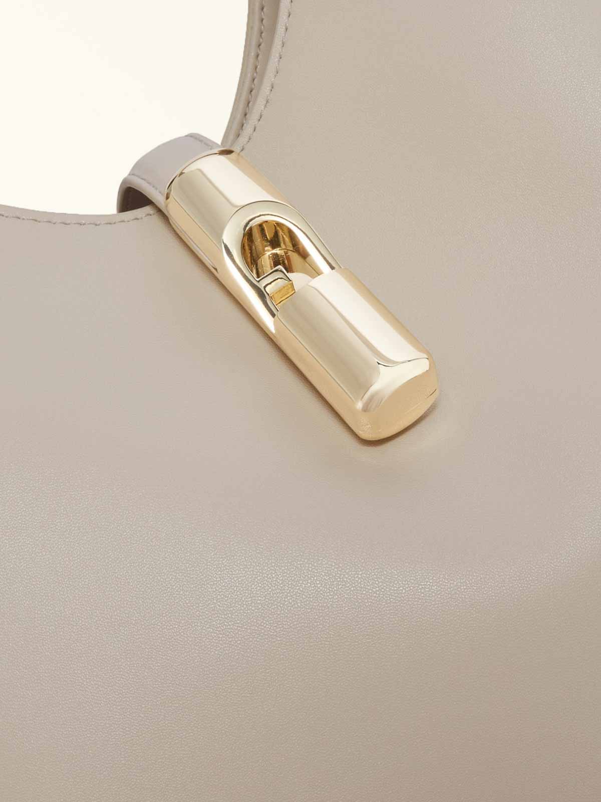 Furla Hobo Mod Bag M In Leather In White