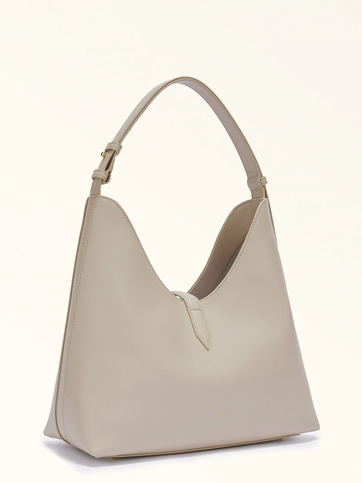 Furla Hobo Mod Bag M In Leather In White