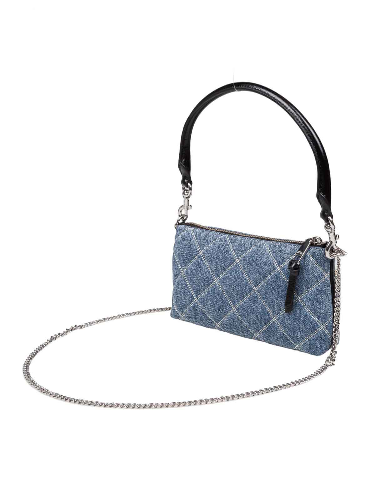 Marc Jacobs The Pochette Snapshot In Quilted Denim In Blue