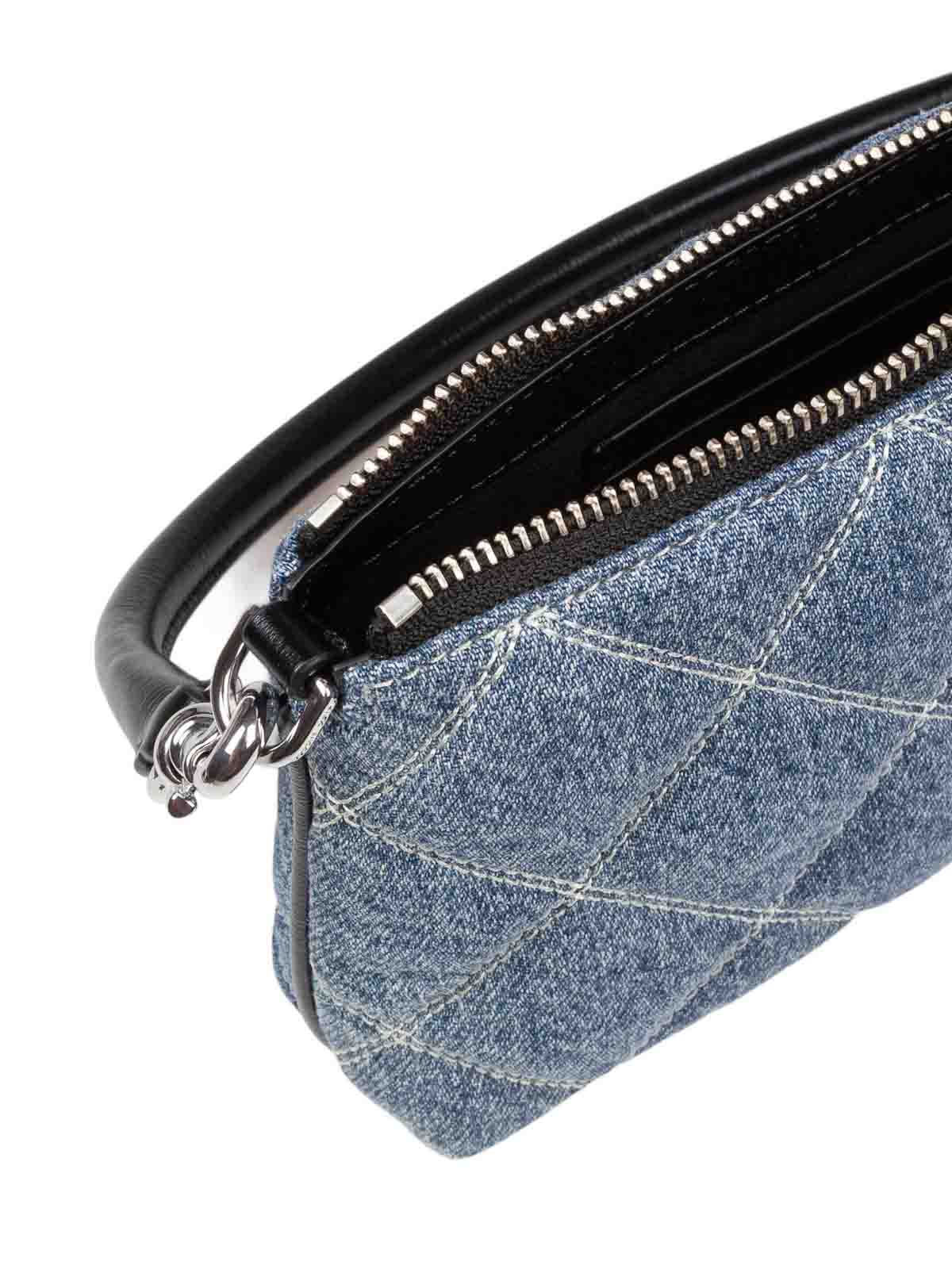 Marc Jacobs The Pochette Snapshot In Quilted Denim In Blue