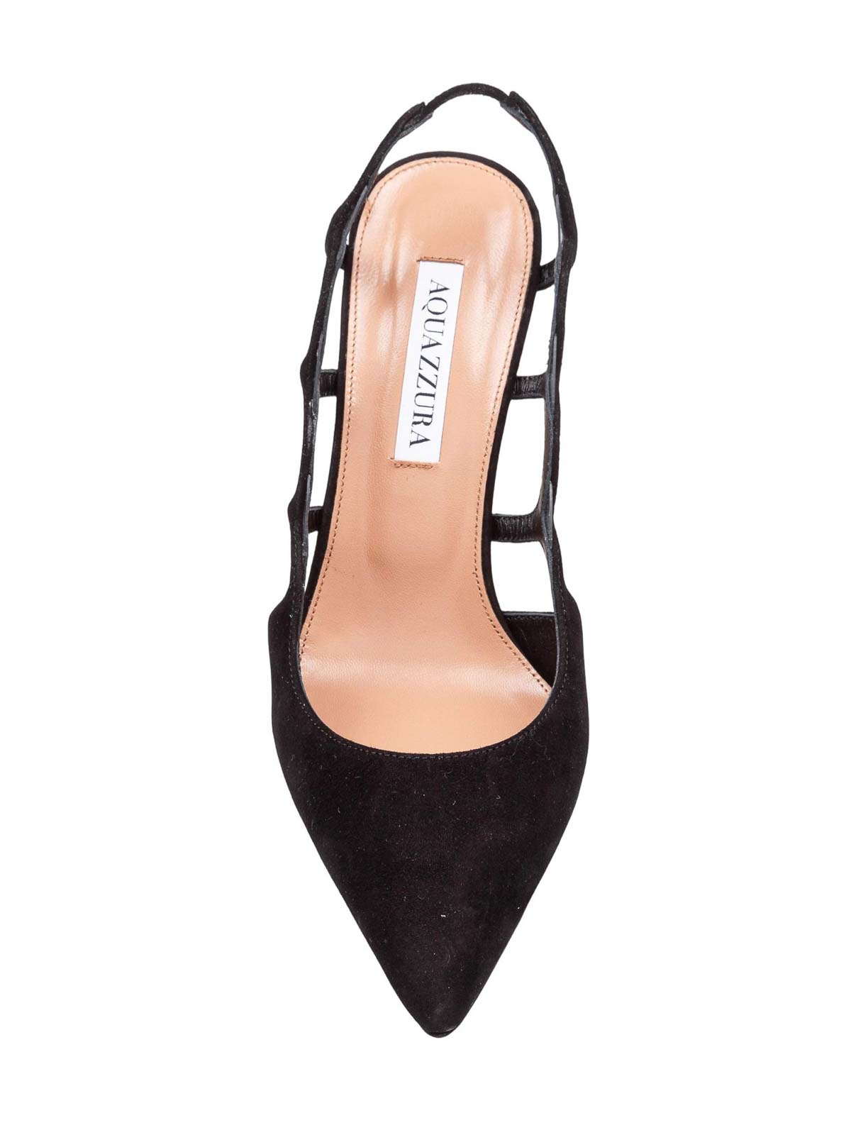 Aquazzura Decollete Bootie Pump 85 In Suede In Black