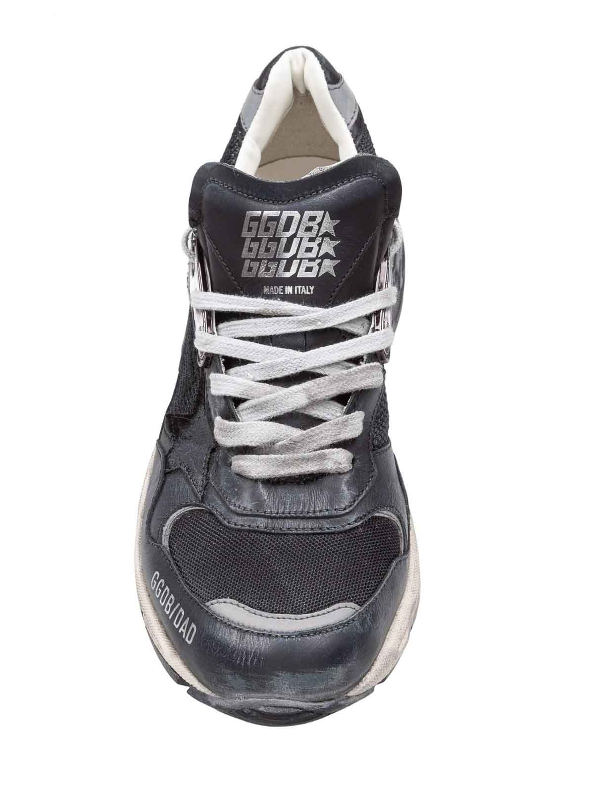 Golden Goose Black Leather And Mesh Running Dad Sneakers In Multi