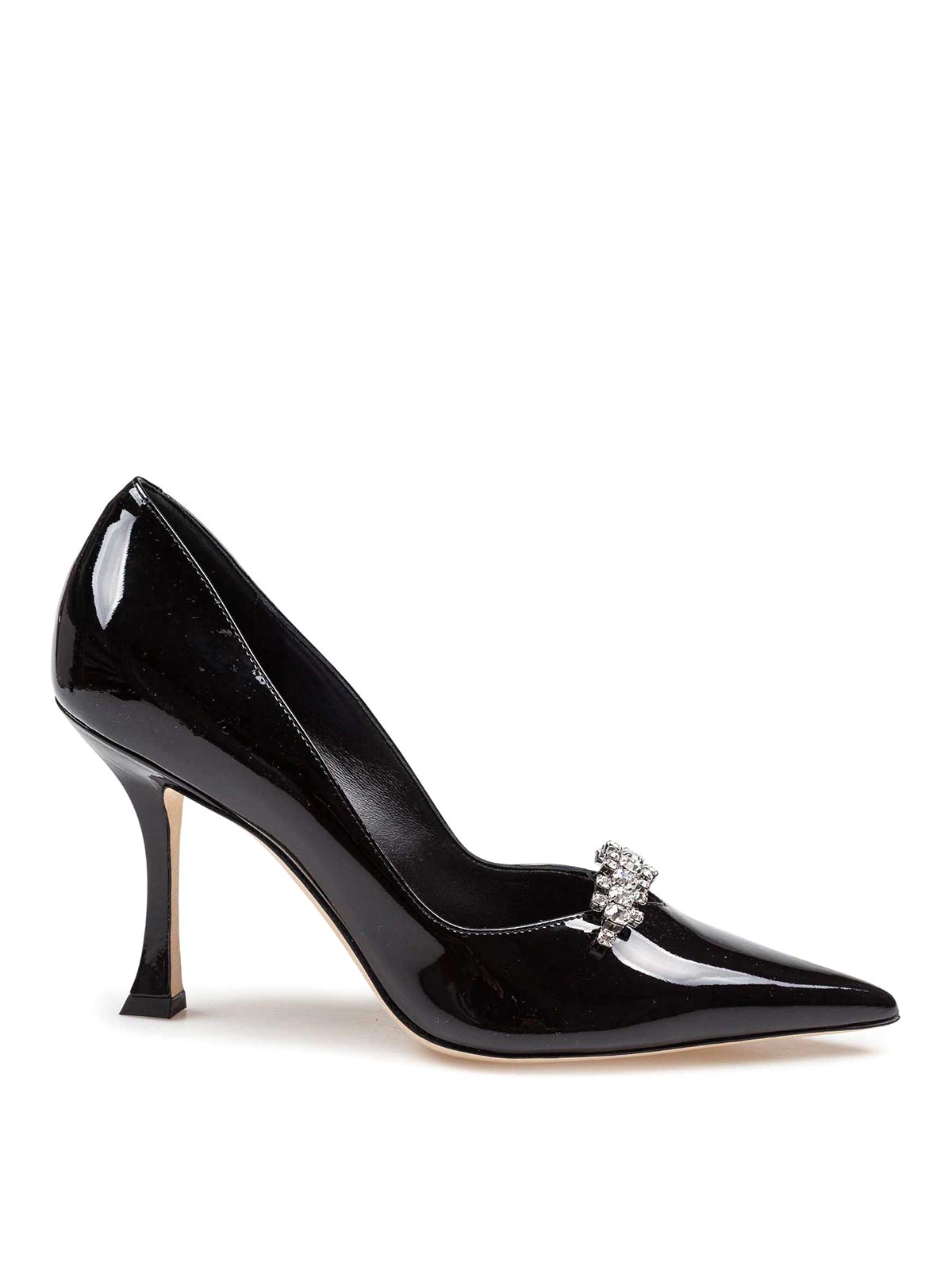 Jimmy Choo Belinda Decollete In Painted Leather In Black