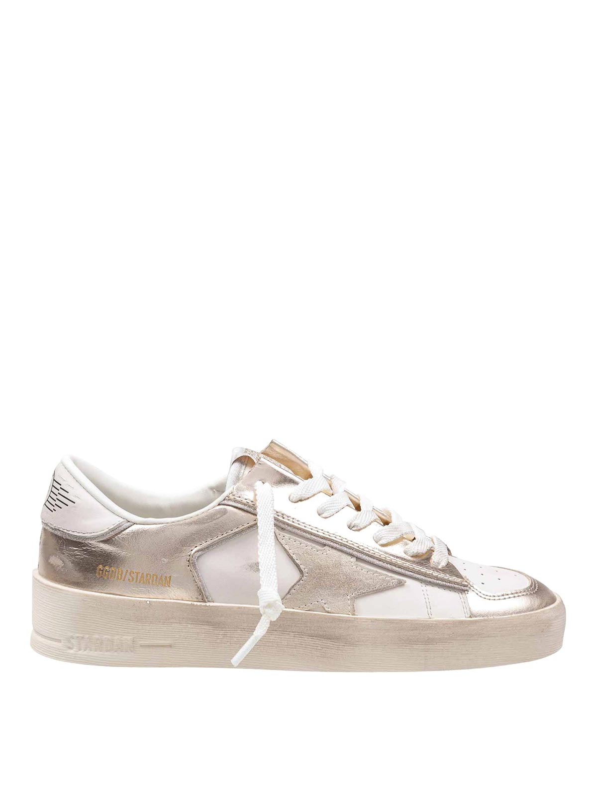 Golden Goose Deluxe Brand Women Stardan Leather Low-top Sneakers In Silver