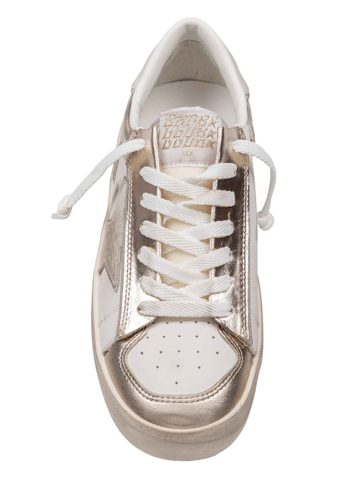 Golden Goose Deluxe Brand Women Stardan Leather Low-top Sneakers In Silver