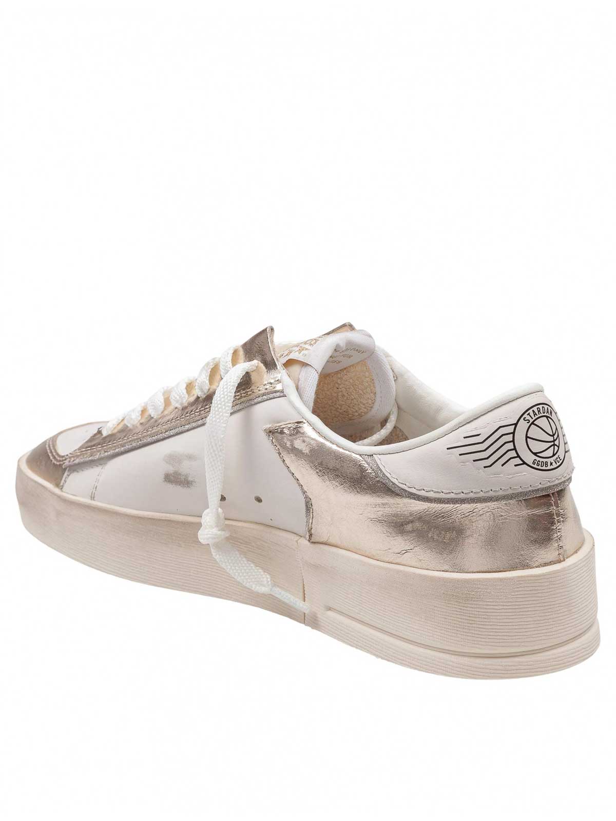 Golden Goose Deluxe Brand Women Stardan Leather Low-top Sneakers In Silver