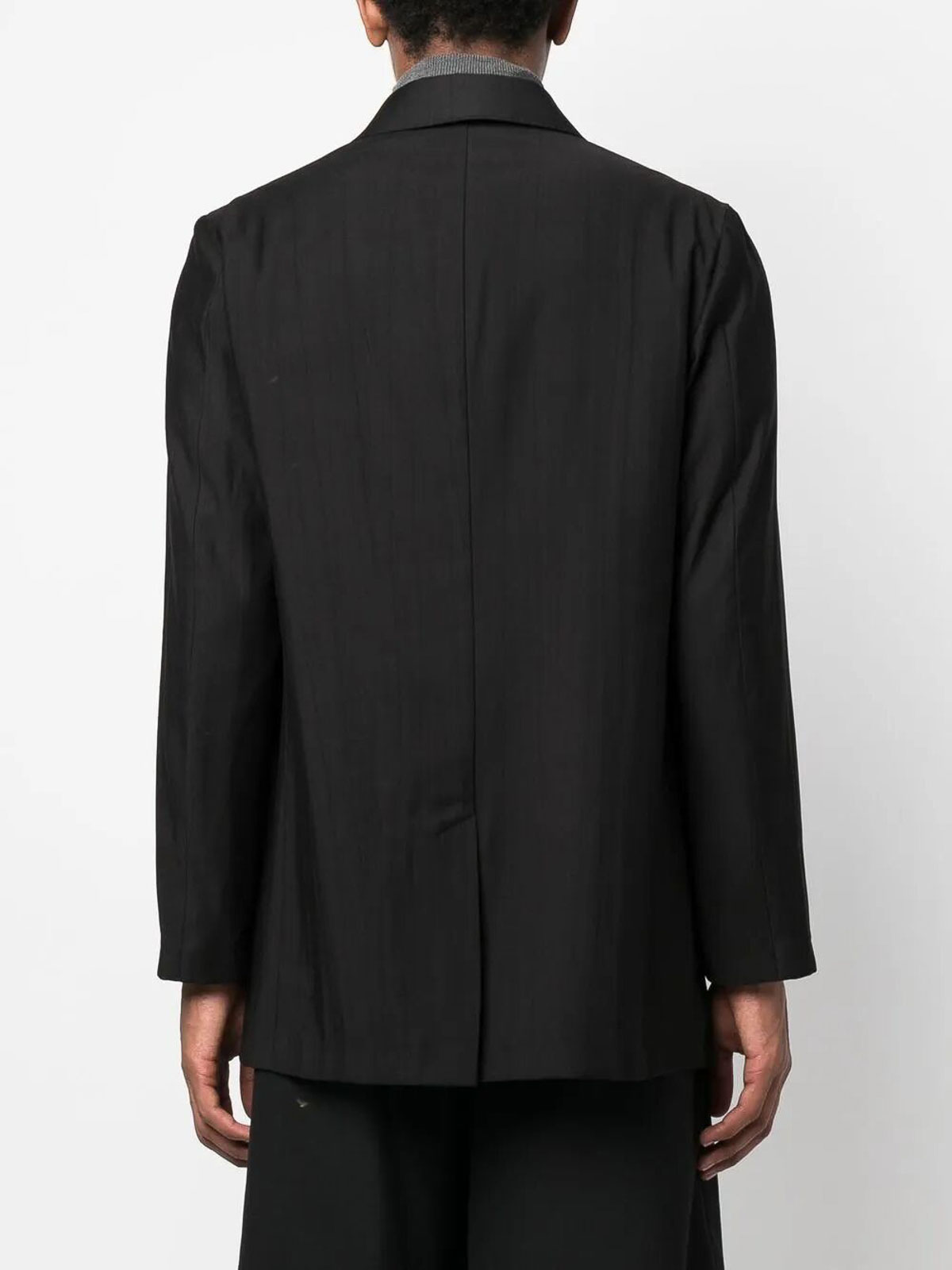 Our Legacy Crease-effect Double-breasted Blazer In Black