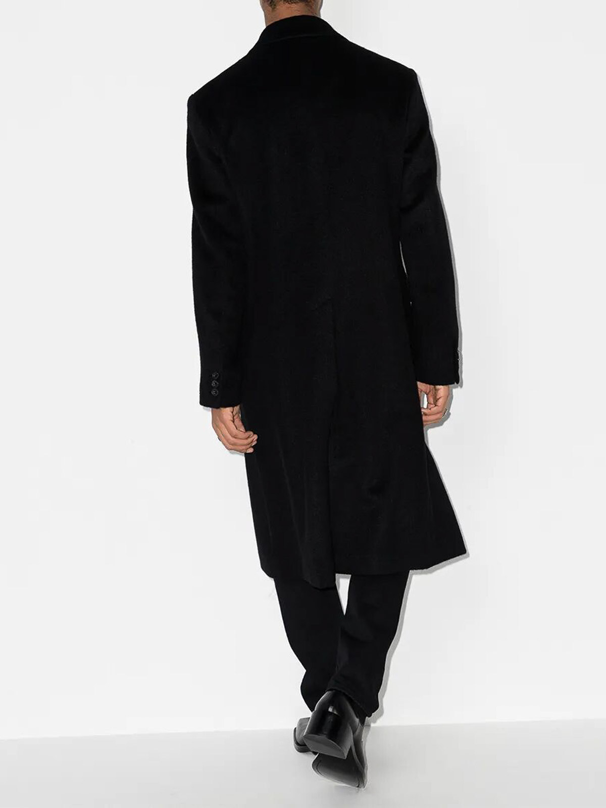 Our Legacy Oversize Double-breasted Coat Notched Lapels In Black