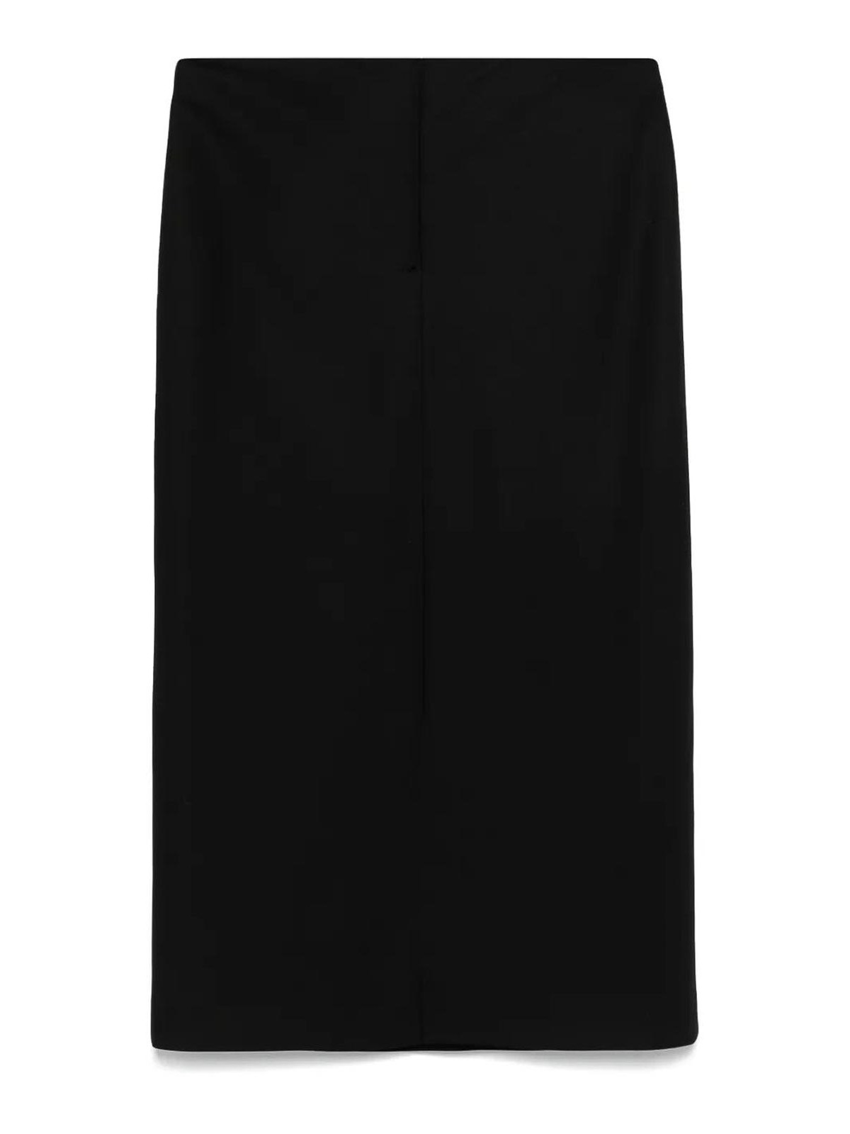 Carven Wool Midi Skirt In Black