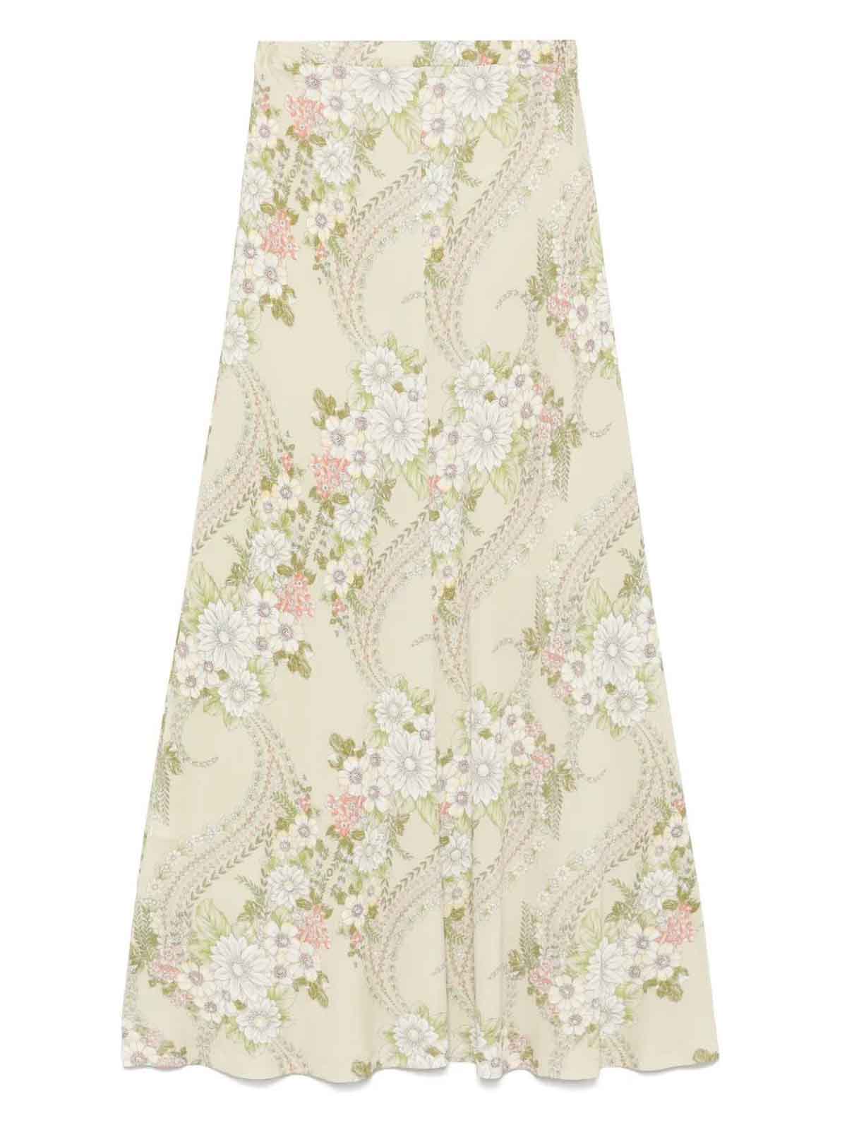 Faliero Sarti Printed Maxi Skirt In Green