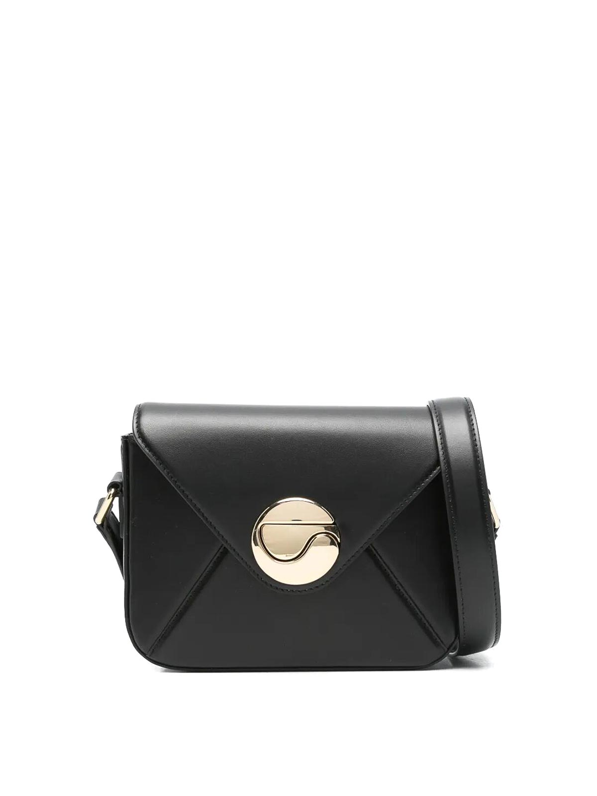 Coperni Shoulder Bag With Clasp Fastening And Adjustable Strap In Black