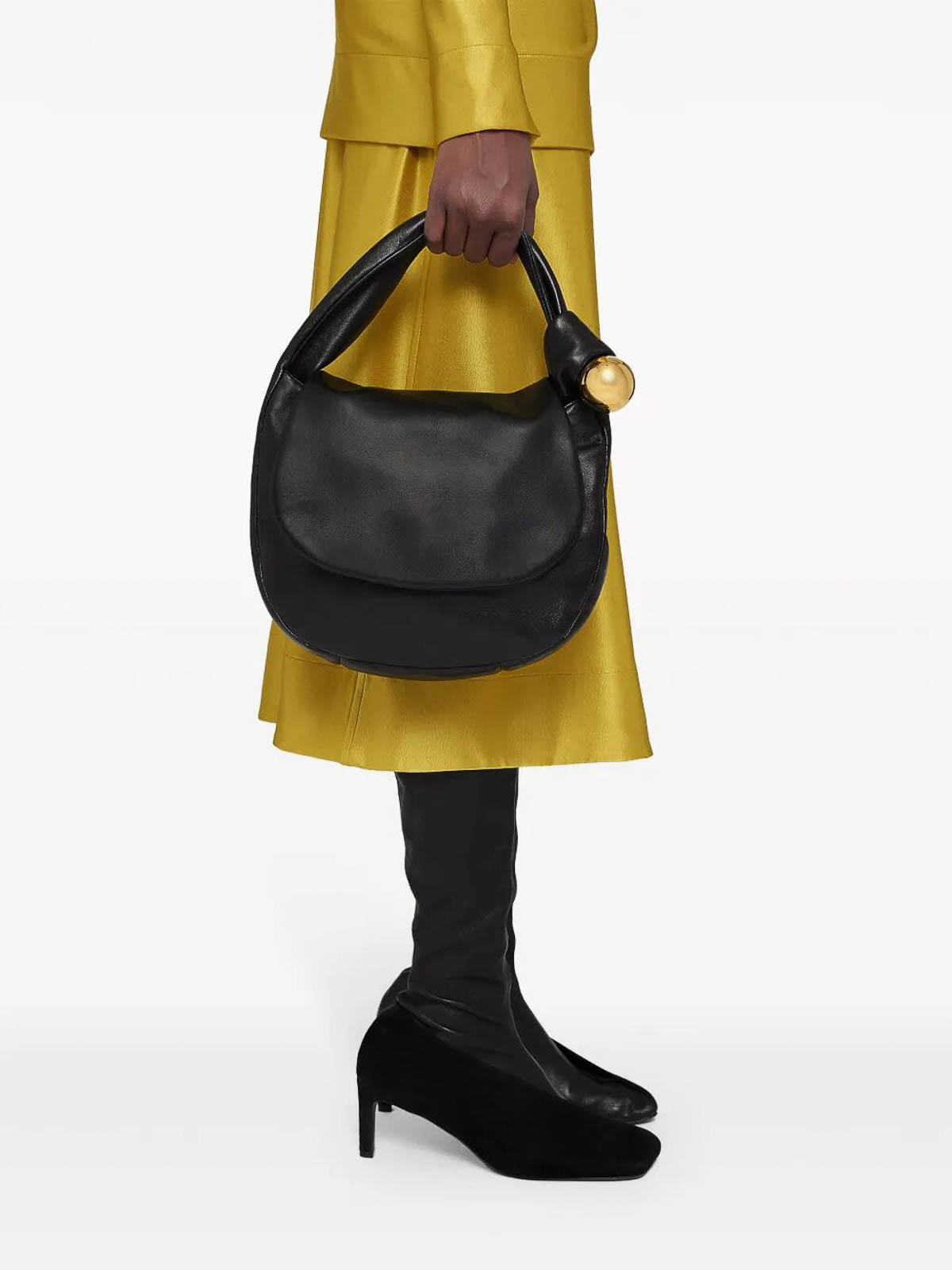 Jil Sander Sphere Shoulder In Black
