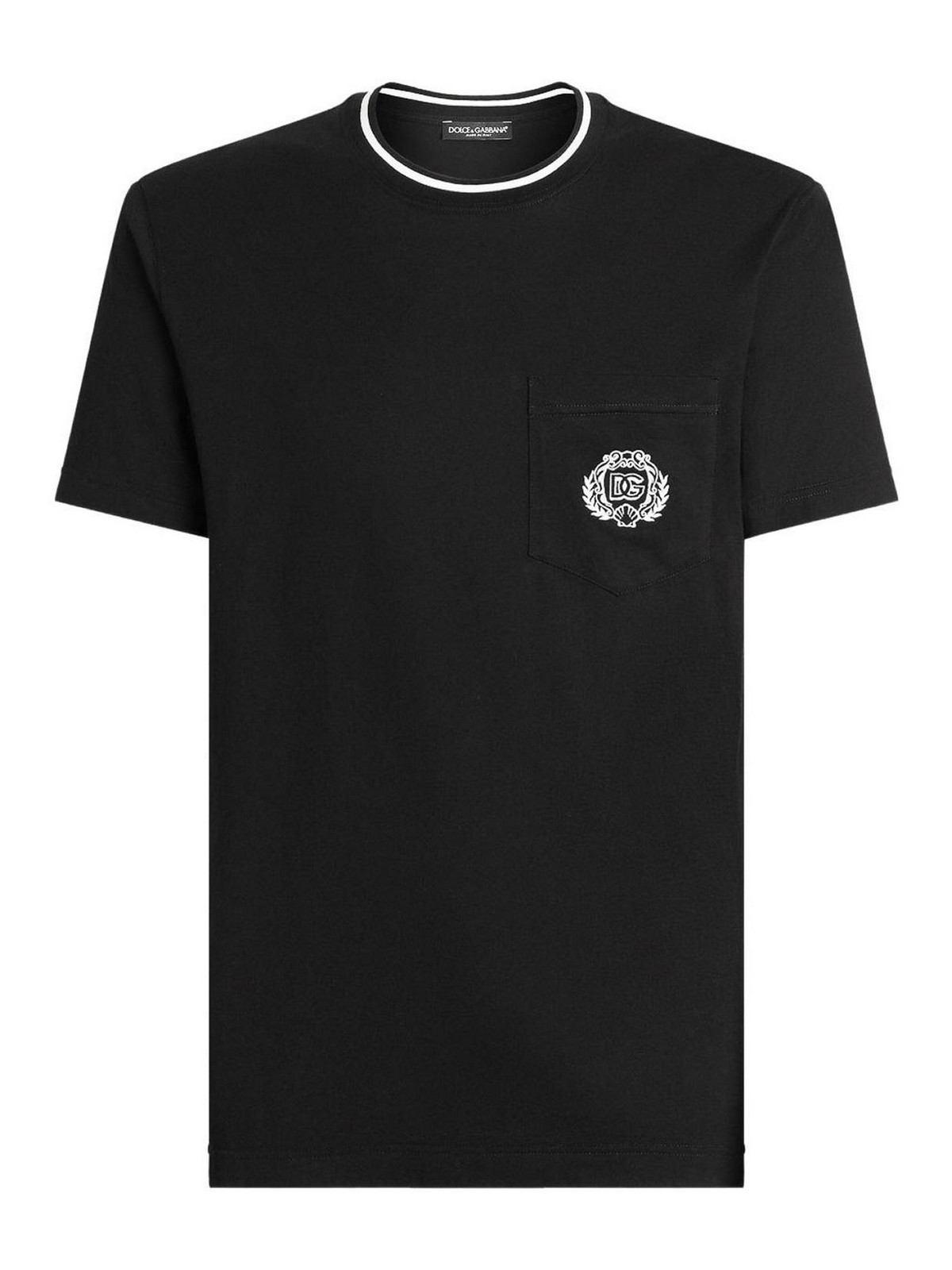 Dolce & Gabbana Pocket T-shirt In Black