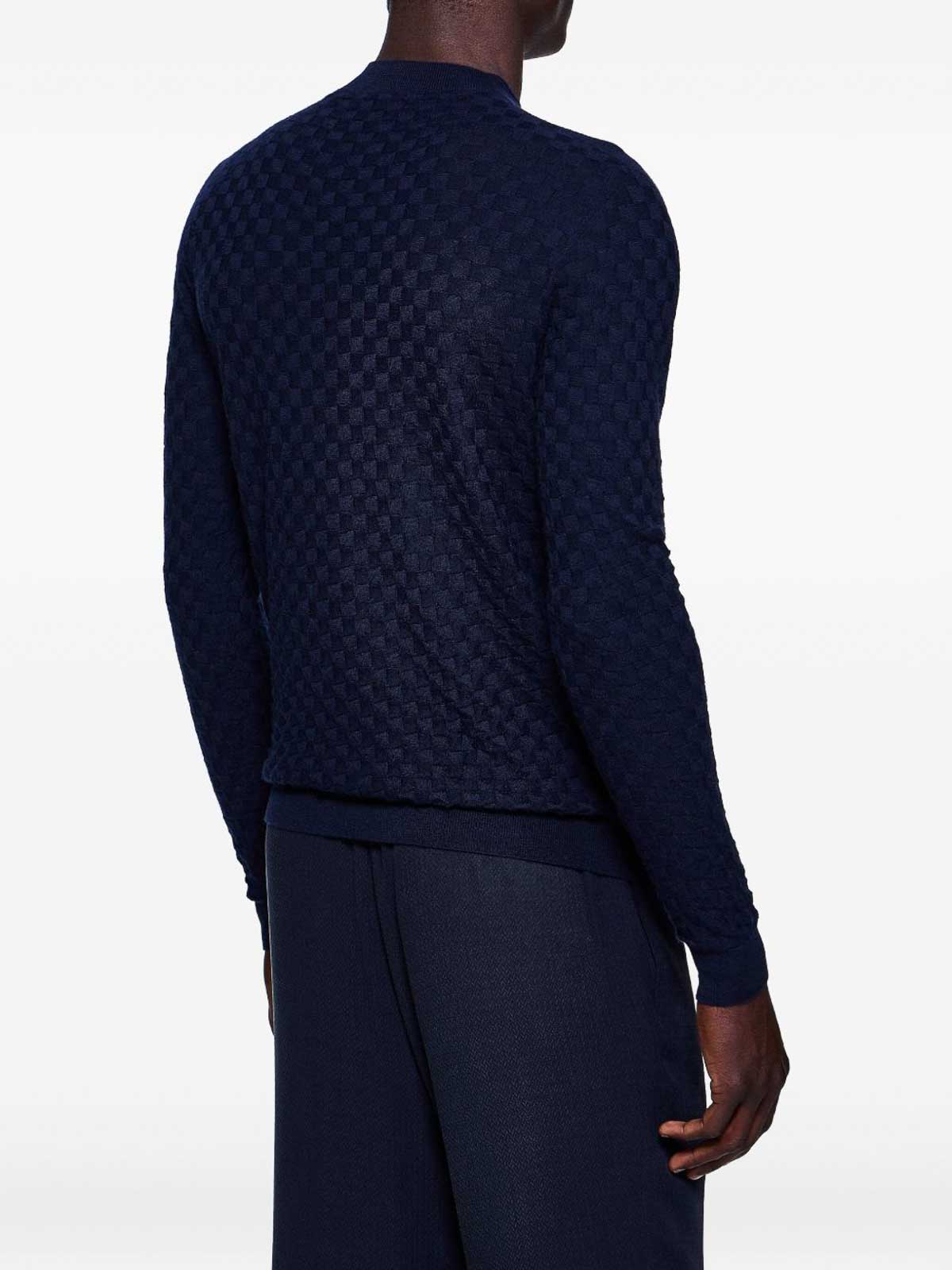 Giorgio Armani Sweaters In Blue