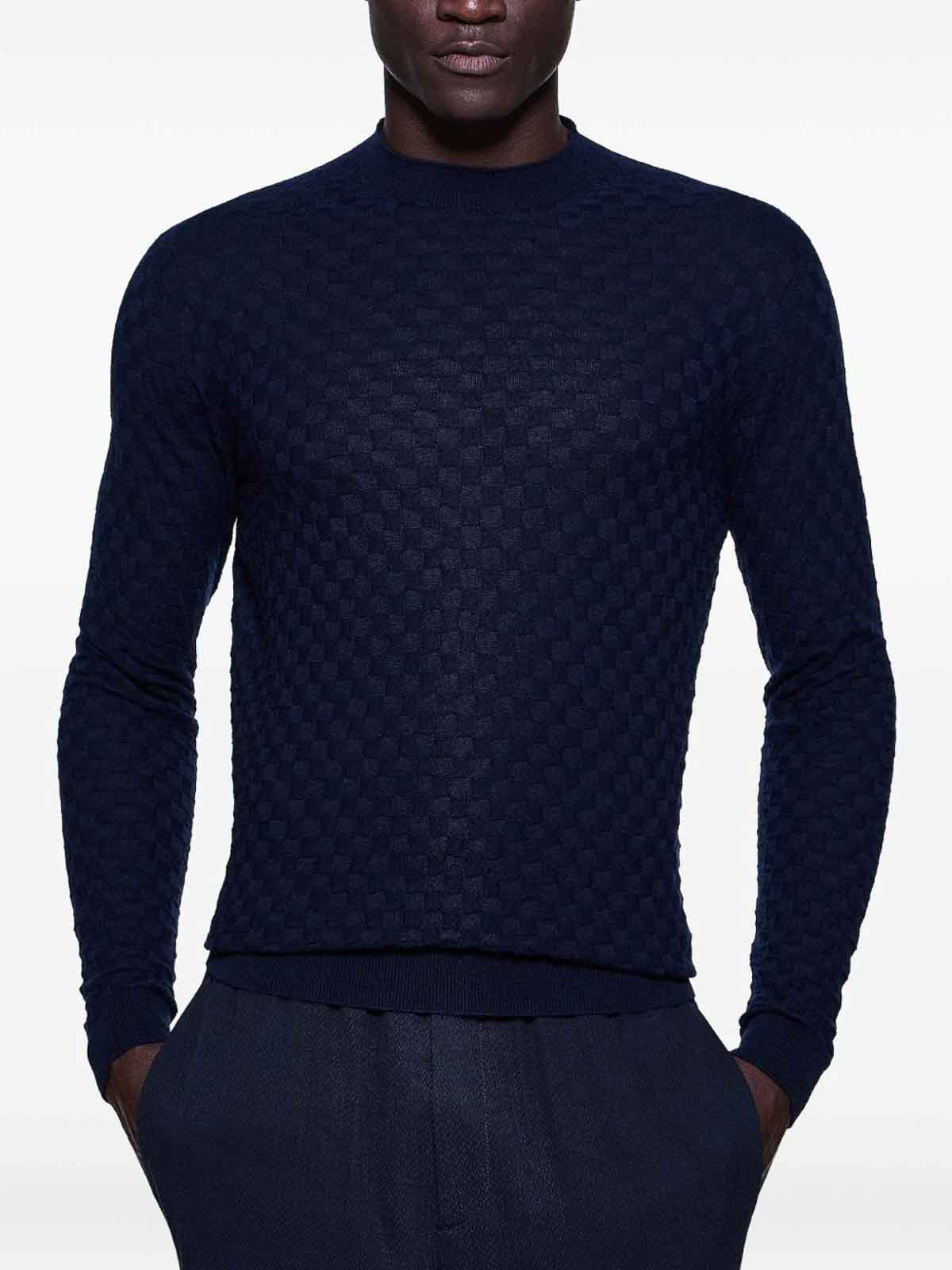 Giorgio Armani Sweaters In Blue