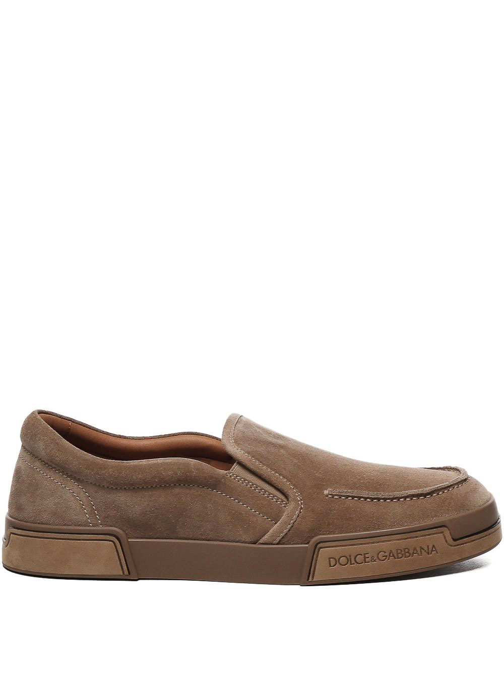 Dolce & Gabbana Portofino Yacht Slippers In Brown