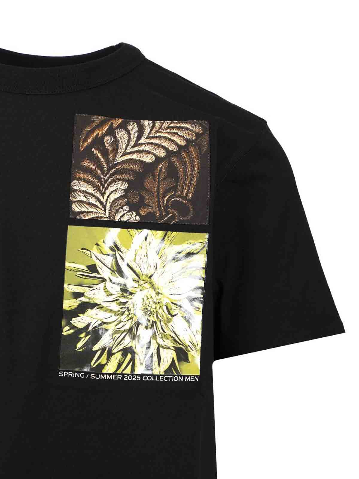 Dries Van Noten Crew Neck Graphic Print T-shirt In Black