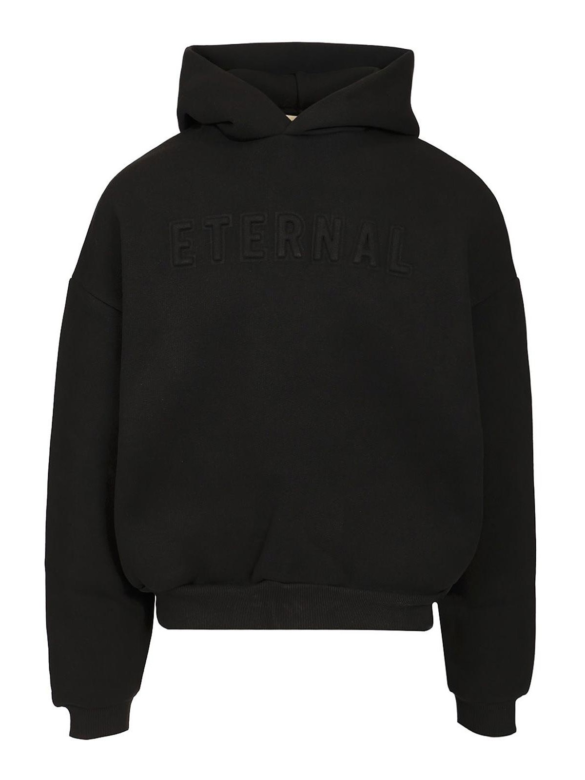 Fear Of God Logo Embossed Hoodie In Black