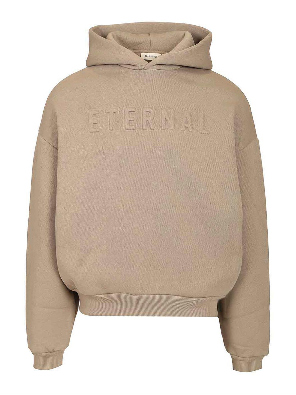 Fear Of God Hooded Cotton Blend Sweatshirt In Brown
