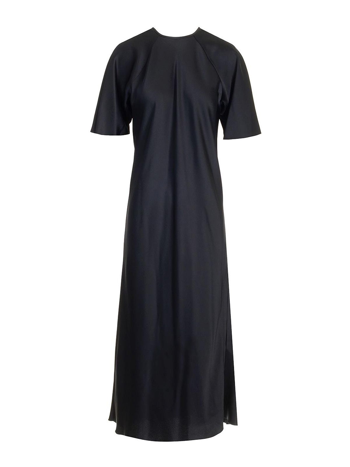 Forte Forte Blue Half-sleeve Dress In Black