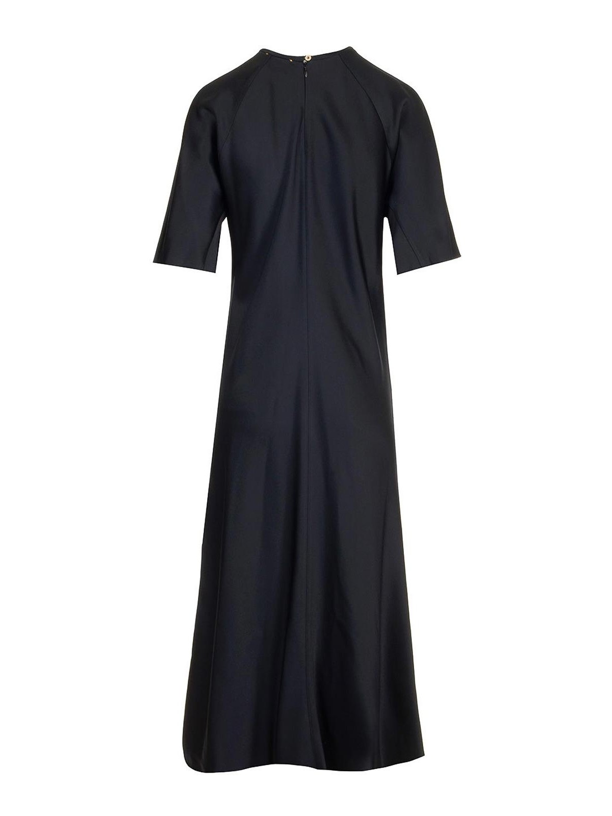 Forte Forte Blue Half-sleeve Dress In Black
