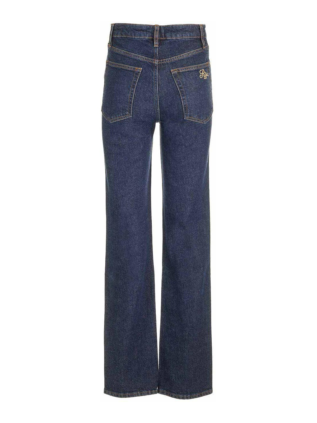Frame The Ritz Ruler Straight Leg Jeans In Blue
