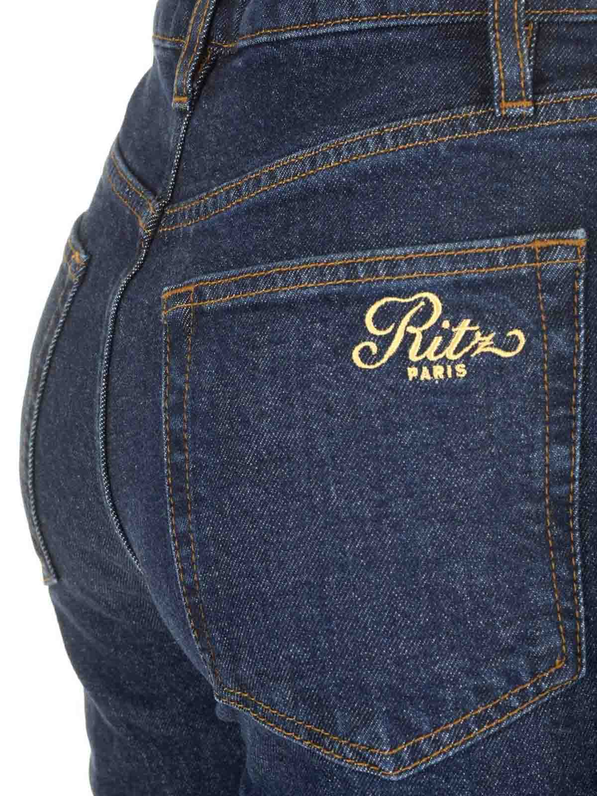 Frame The Ritz Ruler Straight Leg Jeans In Blue